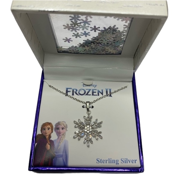 Frozen Snowflake Necklace Sterling Silver